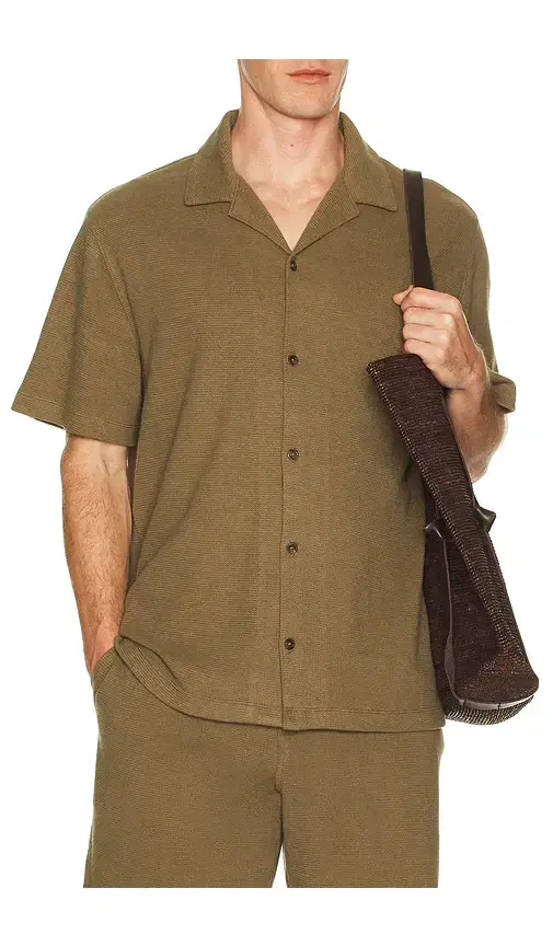 Vince Boucle Cabana Short Sleeve Shirt