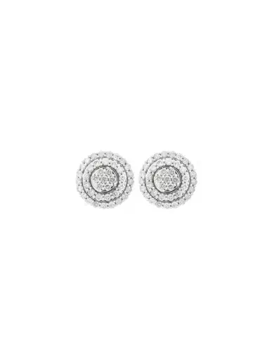 Wish Fine Jewelry 1.20ct Diamond 14K Gold Illusion Stud Earrings | Thumbnail 1