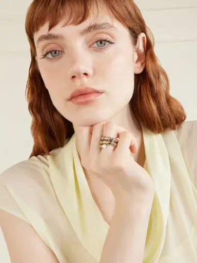 Marina B Trisola 18-karat Gold, Diamond And Titanium Ring | Thumbnail 2