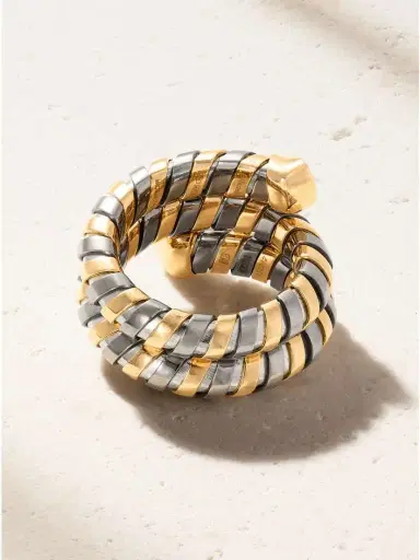 Marina B Trisola 18-karat Gold, Diamond And Titanium Ring | Thumbnail 3
