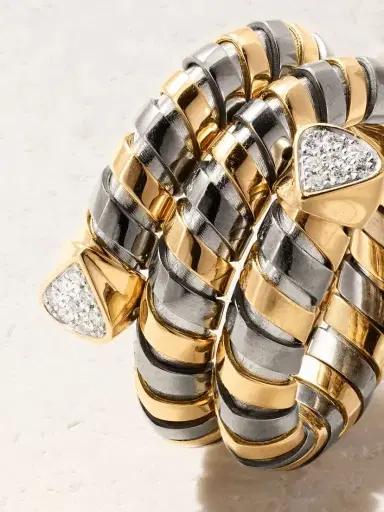 Marina B Trisola 18-karat Gold, Diamond And Titanium Ring | Thumbnail 4