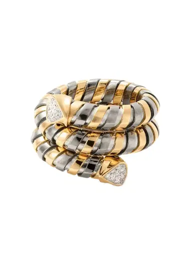 Marina B Trisola 18-karat Gold, Diamond And Titanium Ring | Thumbnail 1
