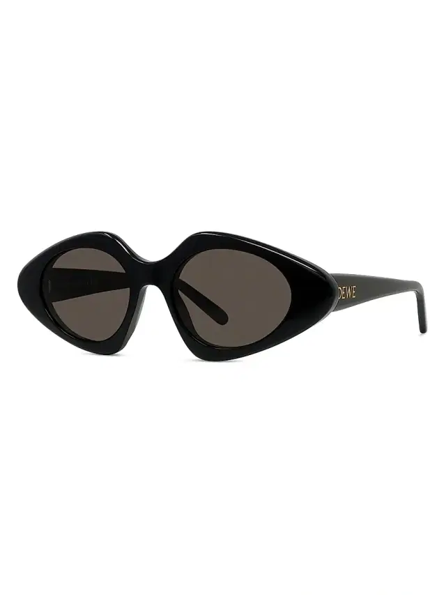 LOEWE Women's Slim 50MM Geometric Sunglasses - Black Brown