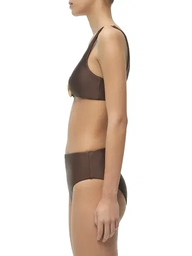 Simkhai Women's Veyra Shell Bikini Top - Chocolate - Size XS | Thumbnail 4 Simkhai Women's Veyra Shell Bikini Top - Chocolate - Size XS | Thumbnail 4