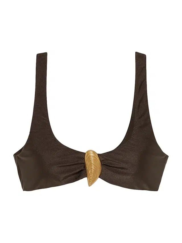 Women's Veyra Shell Bikini Top - Chocolate