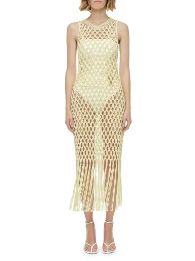 Simkhai Women's Jensen Macrame Midi-Dress | Thumbnail 3 Simkhai Women's Jensen Macrame Midi-Dress | Thumbnail 3