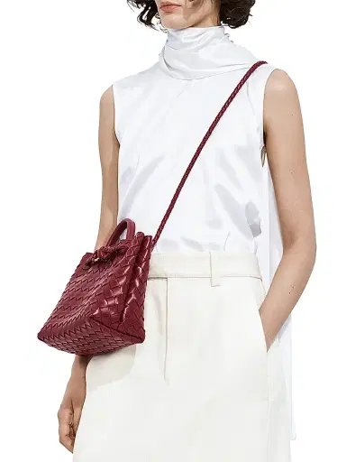 Bottega Veneta Women's Andiamo Small Intrecciato Leather Tote Bag | Thumbnail 4