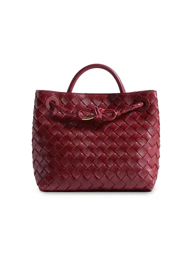 Bottega Veneta Women's Andiamo Small Intrecciato Leather Tote Bag | Thumbnail 1