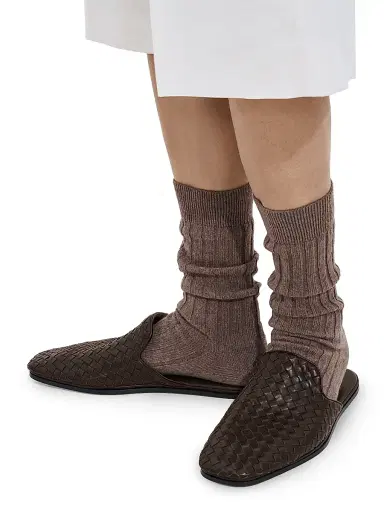 Bottega Veneta Men's Palazzo Intrecciato Leather Mules | Thumbnail 5 Bottega Veneta Men's Palazzo Intrecciato Leather Mules | Thumbnail 5