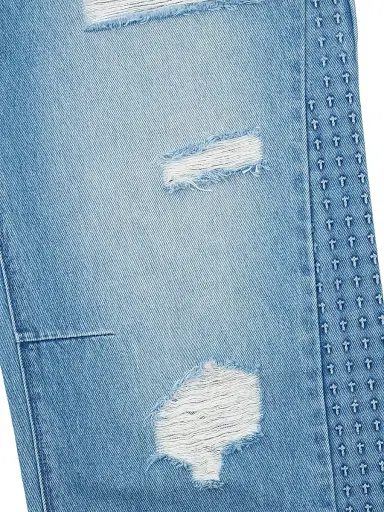 RTA Men's Exodus Zed Distressed Straight-Leg Jeans | Thumbnail 3