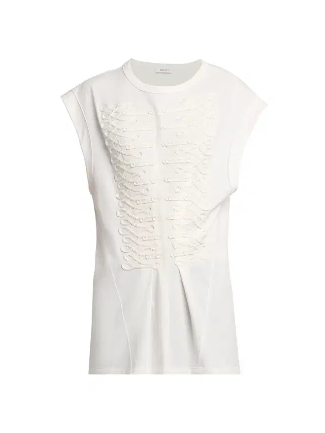 McQueen Women's Frogging Embroidered Cotton T-Shirt - White