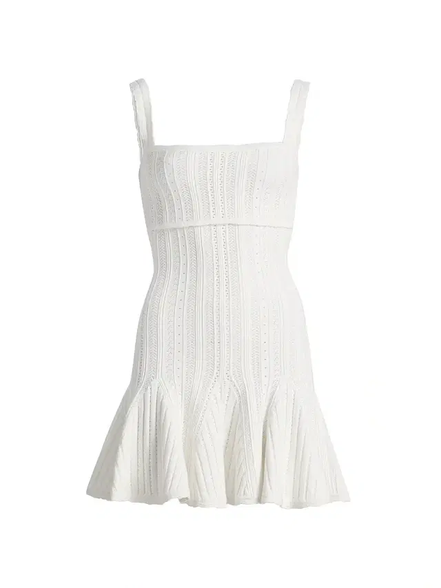 LoveShackFancy Women's Tabatha Pointelle Minidress - White Tea
