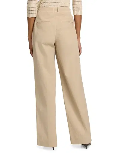 Vince Women's Camille Cotton-Blend Mid-Rise Wide-Leg Trousers | Thumbnail 5