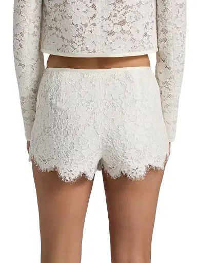 LoveShackFancy Women's Lavendine Floral Lace Cotton-Blend Shorts - Ivory - Size 14 | Thumbnail 5 LoveShackFancy Women's Lavendine Floral Lace Cotton-Blend Shorts - Ivory - Size 14 | Thumbnail 5