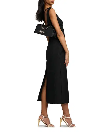 Alexander McQueen Women's Seamed Wool-Mohair Sheath Dress - Black - Size 12 | Thumbnail 2 Alexander McQueen Women's Seamed Wool-Mohair Sheath Dress - Black - Size 12 | Thumbnail 2