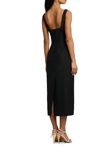 Alexander McQueen Women's Seamed Wool-Mohair Sheath Dress - Black - Size 12 | Thumbnail 5 Alexander McQueen Women's Seamed Wool-Mohair Sheath Dress - Black - Size 12 | Thumbnail 5