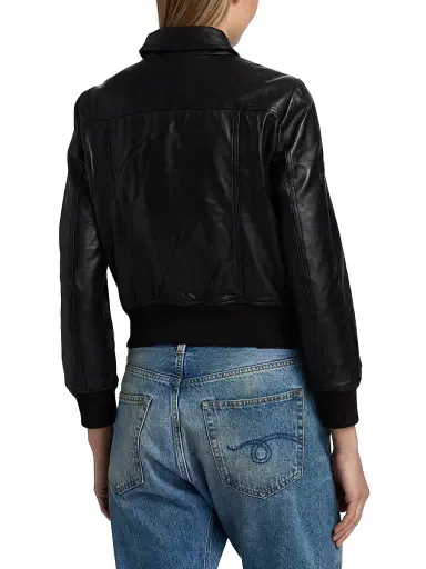 R13 Women's Berlin Leather Bomber Jacket | Thumbnail 5 R13 Women's Berlin Leather Bomber Jacket | Thumbnail 5