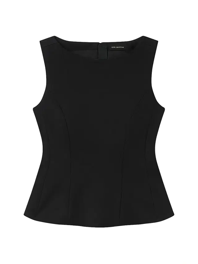 Good American Women's Peplum Top - Black