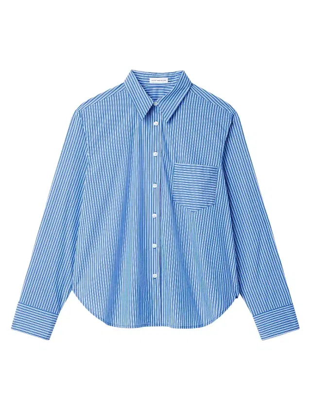 Good American Women's Striped Poplin Cotton-Blend Shirt - Blue White Stripe