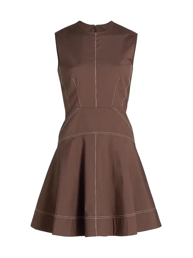 Women's Karrigan Cotton Minidress - Dark Mocha
