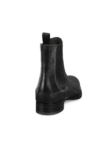 Gucci Men's Iggy GG Monogram Leather Chelsea Boots - Black | Thumbnail 3 Gucci Men's Iggy GG Monogram Leather Chelsea Boots - Black | Thumbnail 3