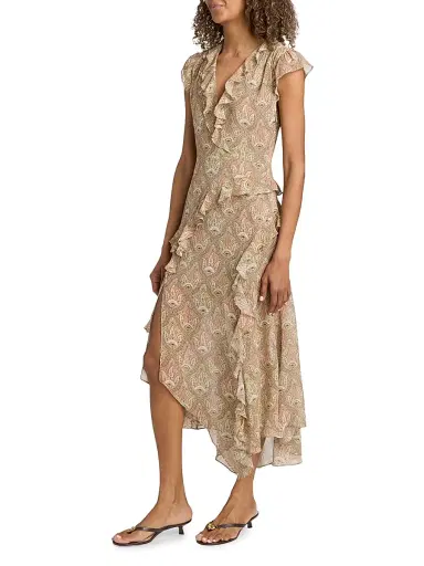 Veronica Beard Women's Avenel Paisley Cap-Sleeve Dress | Thumbnail 4