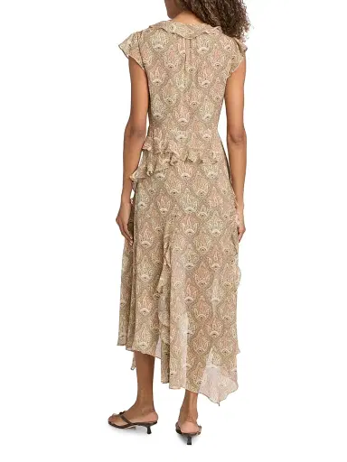 Veronica Beard Women's Avenel Paisley Cap-Sleeve Dress | Thumbnail 5