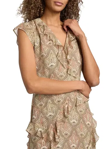 Veronica Beard Women's Avenel Paisley Cap-Sleeve Dress | Thumbnail 6