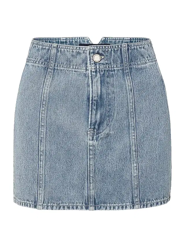 Veronica Beard Women's Marquita Denim Miniskirt - Silver Dust