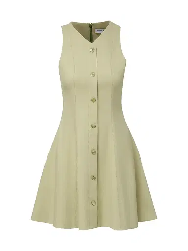Veronica Beard Women's Steiner Button-Front Minidress - Pistachio | Thumbnail 1 Veronica Beard Women's Steiner Button-Front Minidress - Pistachio | Thumbnail 1