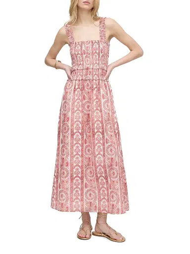 Hill House Home Women's The Azalea Maxi Nap Dress - Coral Corsica Paisley | Thumbnail 2 Hill House Home Women's The Azalea Maxi Nap Dress - Coral Corsica Paisley | Thumbnail 2