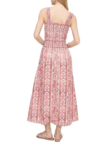 Hill House Home Women's The Azalea Maxi Nap Dress - Coral Corsica Paisley | Thumbnail 4 Hill House Home Women's The Azalea Maxi Nap Dress - Coral Corsica Paisley | Thumbnail 4
