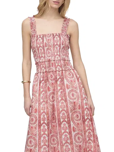 Hill House Home Women's The Azalea Maxi Nap Dress - Coral Corsica Paisley | Thumbnail 5 Hill House Home Women's The Azalea Maxi Nap Dress - Coral Corsica Paisley | Thumbnail 5