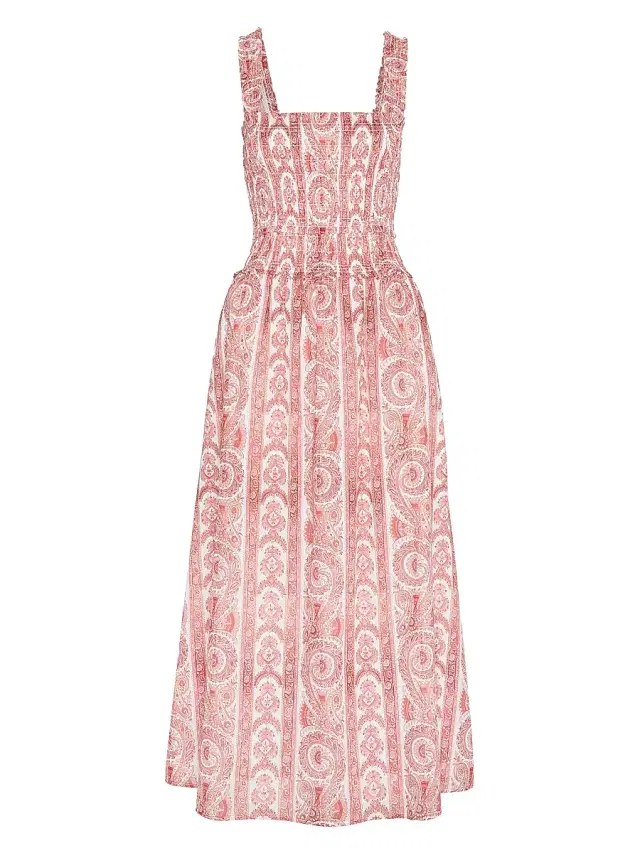 Hill House Home Women's The Azalea Maxi Nap Dress - Coral Corsica Paisley