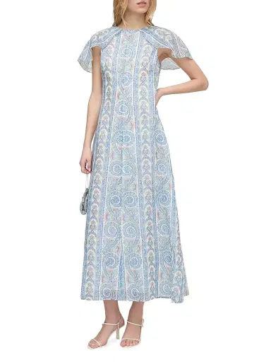 Hill House Home Women's The Davina Dress - Blue Corsica Paisley | Thumbnail 2 Hill House Home Women's The Davina Dress - Blue Corsica Paisley | Thumbnail 2