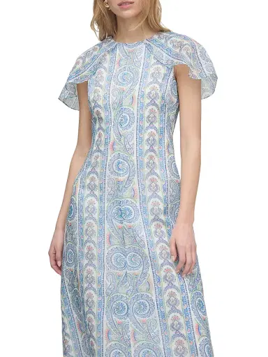 Hill House Home Women's The Davina Dress - Blue Corsica Paisley | Thumbnail 4 Hill House Home Women's The Davina Dress - Blue Corsica Paisley | Thumbnail 4
