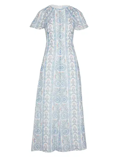 Hill House Home Women's The Davina Dress - Blue Corsica Paisley | Thumbnail 1 Hill House Home Women's The Davina Dress - Blue Corsica Paisley | Thumbnail 1