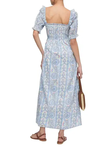 Hill House Home Women's The Scarlett Midi Nap Dress - Blue Corsica Paisley | Thumbnail 3 Hill House Home Women's The Scarlett Midi Nap Dress - Blue Corsica Paisley | Thumbnail 3