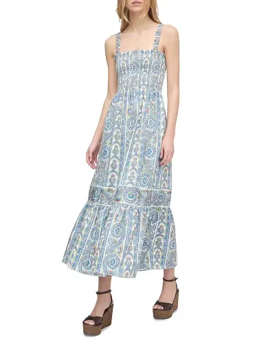 Hill House Home Women's The Anjuli Nap Dress - Blue Corsica Paisley | Thumbnail 2 Hill House Home Women's The Anjuli Nap Dress - Blue Corsica Paisley | Thumbnail 2