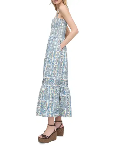 Hill House Home Women's The Anjuli Nap Dress - Blue Corsica Paisley | Thumbnail 3 Hill House Home Women's The Anjuli Nap Dress - Blue Corsica Paisley | Thumbnail 3