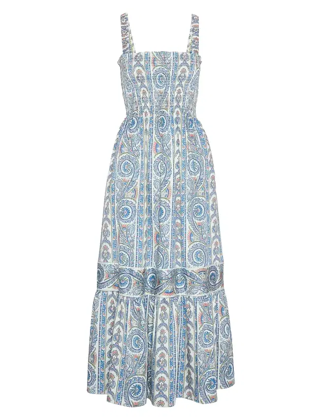 Hill House Home Women's The Anjuli Nap Dress - Blue Corsica Paisley