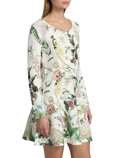 Cara Cara Women's Rose Floral Seamed Cardigan - Bloomsfield Ivory - Size Medium | Thumbnail 4 Cara Cara Women's Rose Floral Seamed Cardigan - Bloomsfield Ivory - Size Medium | Thumbnail 4