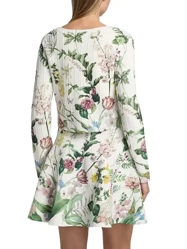 Cara Cara Women's Rose Floral Seamed Cardigan - Bloomsfield Ivory - Size Medium | Thumbnail 5 Cara Cara Women's Rose Floral Seamed Cardigan - Bloomsfield Ivory - Size Medium | Thumbnail 5