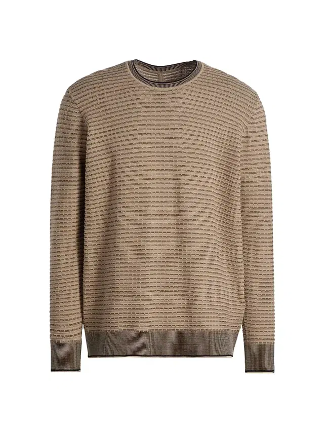 rag & bone Men's Harvey Striped Crewneck Sweater - Winter Grey