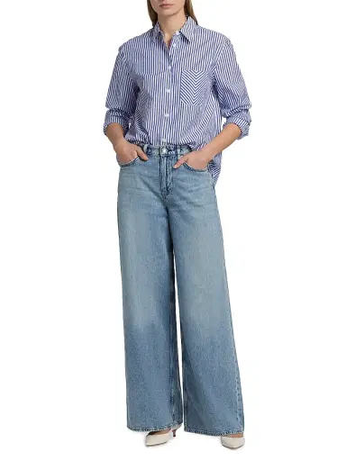 rag & bone Women's Sofie Featherweight Wide-Leg Jeans - Amalfi | Thumbnail 2