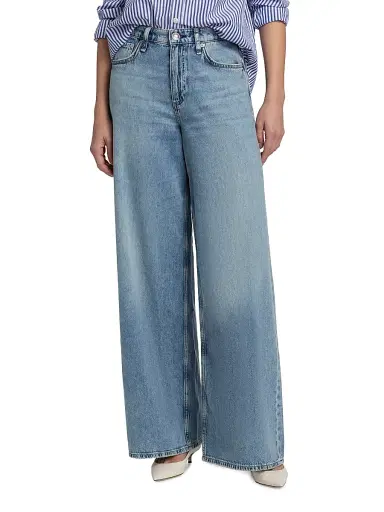 rag & bone Women's Sofie Featherweight Wide-Leg Jeans - Amalfi | Thumbnail 3