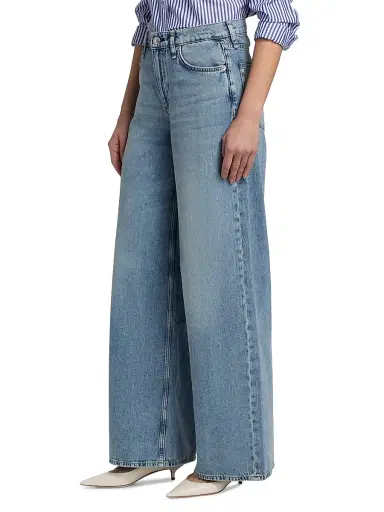 rag & bone Women's Sofie Featherweight Wide-Leg Jeans - Amalfi | Thumbnail 4