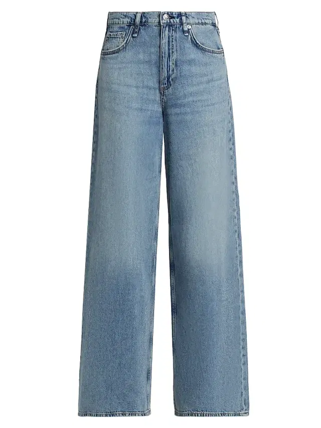 rag & bone Women's Sofie Featherweight Wide-Leg Jeans - Amalfi
