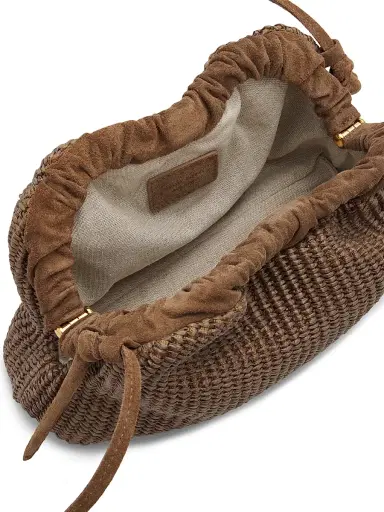 Mansur Gavriel Women's Cloud Mini Raffia Clutch - Anise | Thumbnail 4 Mansur Gavriel Women's Cloud Mini Raffia Clutch - Anise | Thumbnail 4