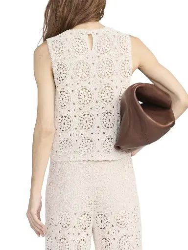 Frame Women's The Crochet Tank Top - Cream - Size Medium | Thumbnail 6